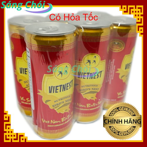 6 Nước Yến Lon [HSD 08/02/2024] Bổ Dưỡng Cao Cấp Vietnest 240ml - 6 Cans Vietnest Nutritious Premium Bird's Nest Drink 240ml - 240 ml