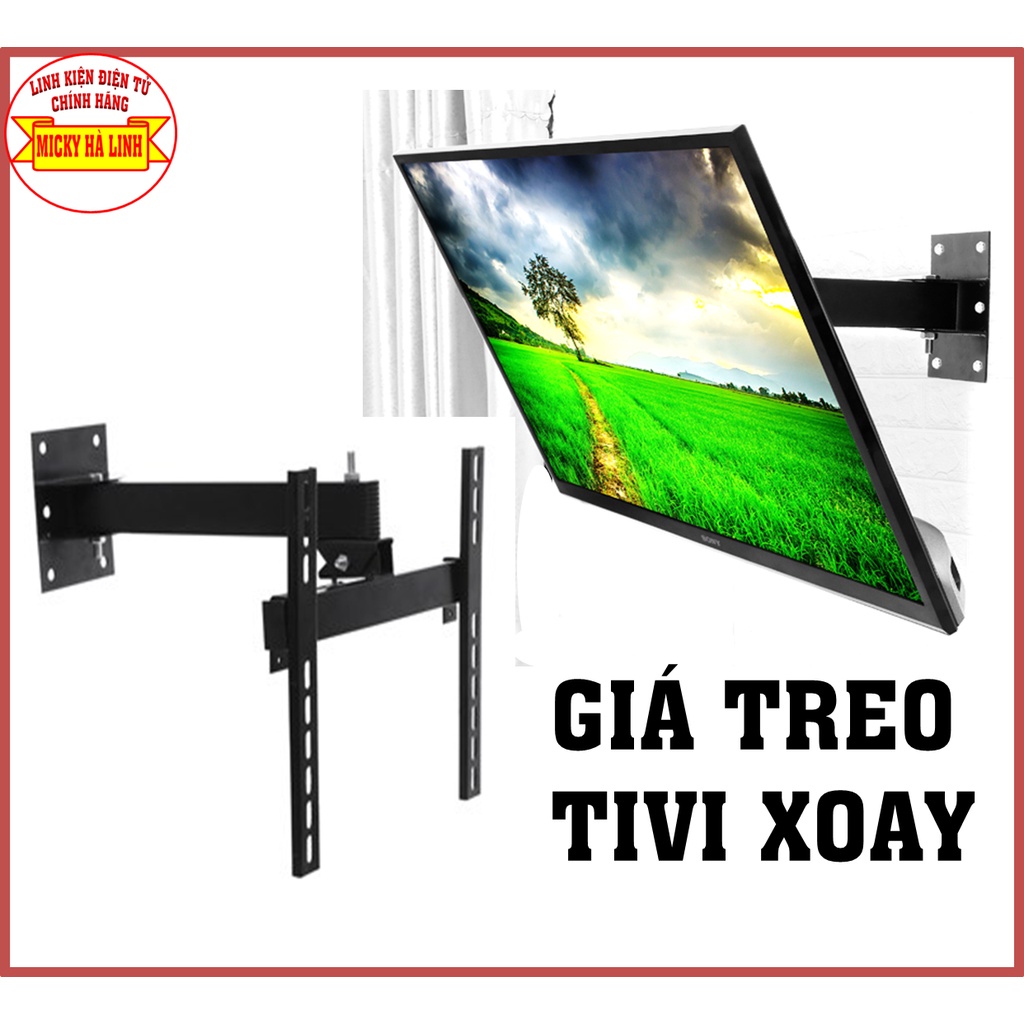 Giá treo tivi đa năng xoay điều chỉnh chiều cao tivi 32-50 inch, Kệ treo tivi bắt tường xoay được, Khung Treo Xoay Tivi LED-LCD 32-50 inch- Giá Treo Tivi Gắn Tường Góc Xoay 360 độ