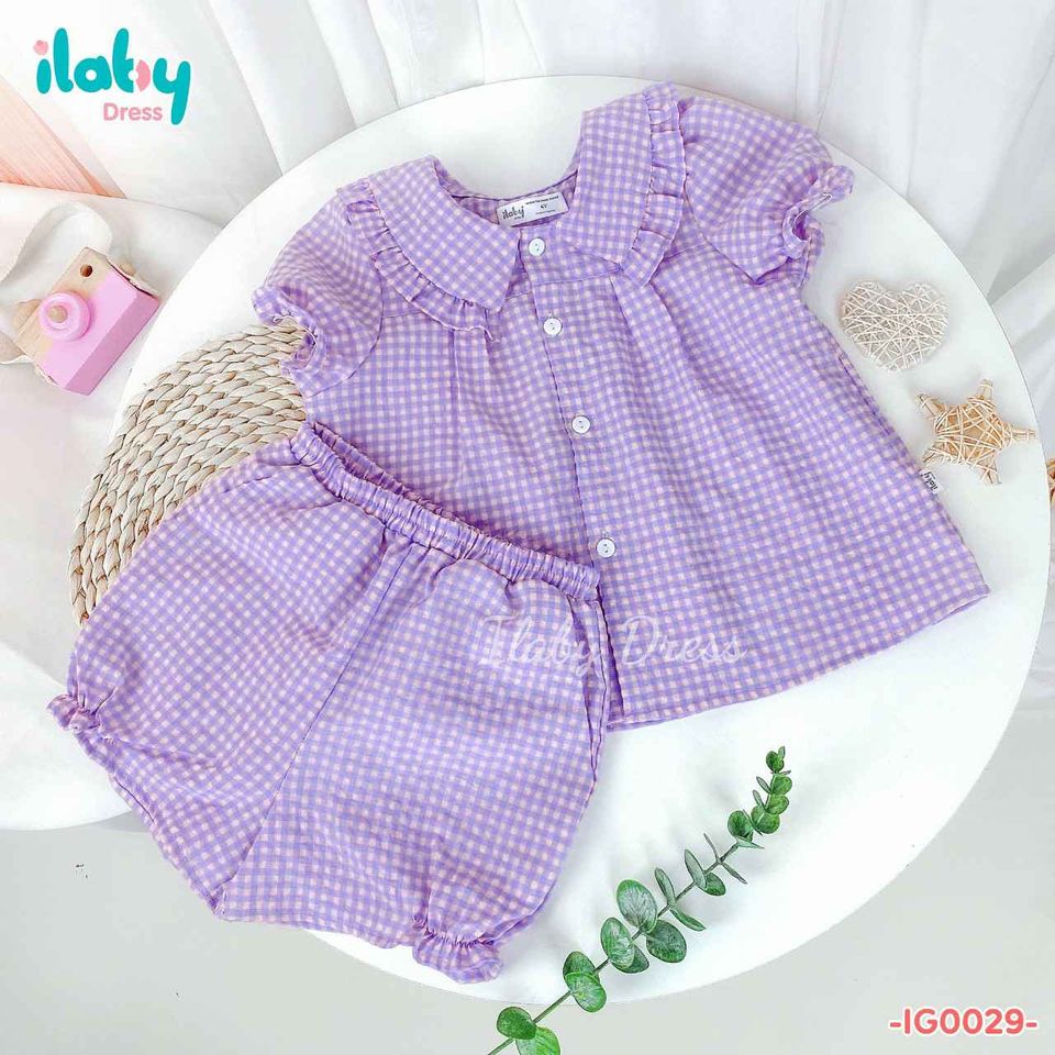 Bộ đũi tơ xước ilaby cho bé gái 1-10