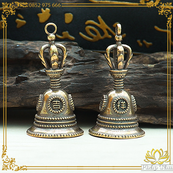 Móc Khóa, Chuông Nhỏ Để Bàn Chuông Phổ Ba Mật Tông Đồng Nguyên Khối - Pháp Tâm
