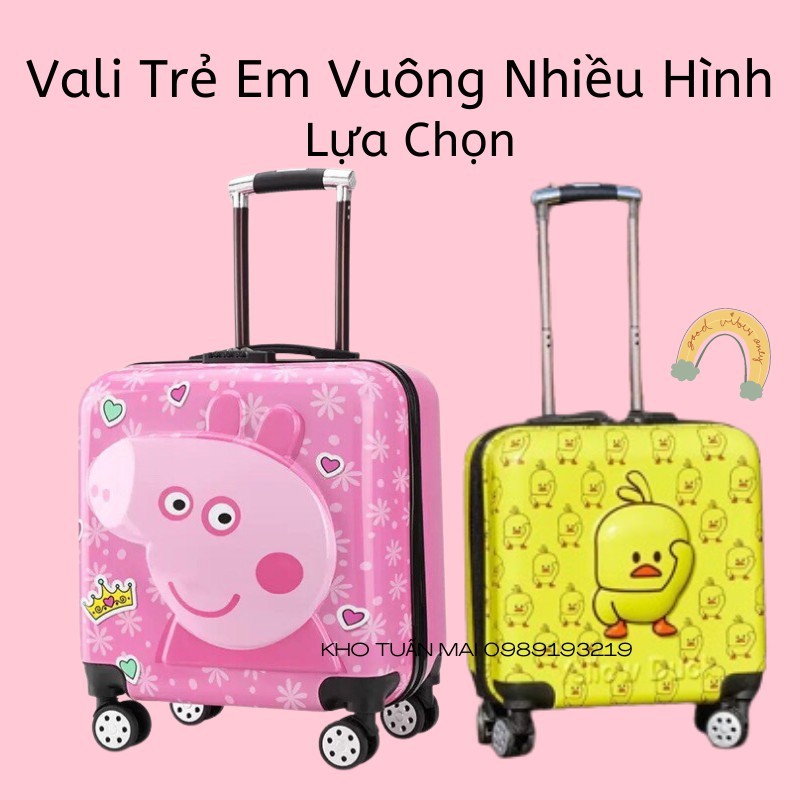 Vali cho bé size 18 cao cấp bánh xe xoay 360 độ nhiều hình ngộ nghĩnh hàng loại 1