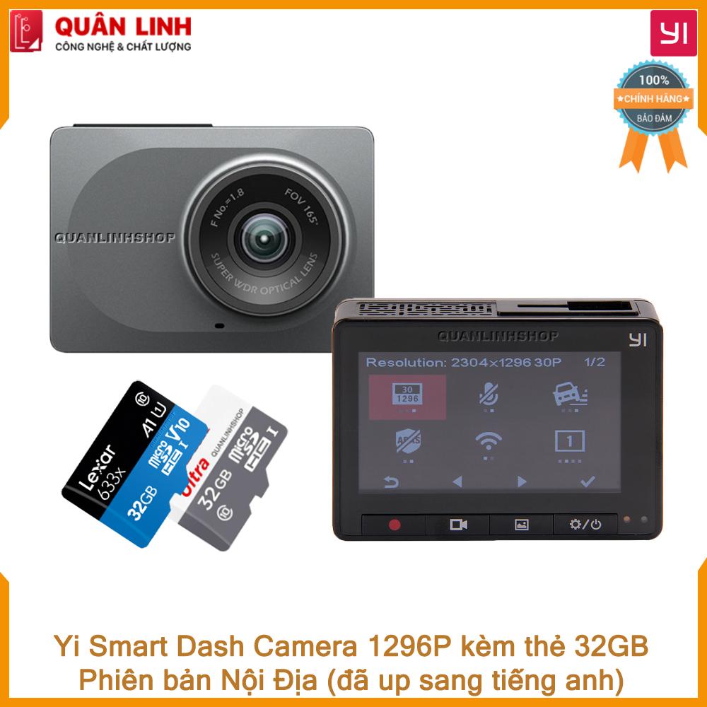 Camera hành trình yi smart dash camera 1296p tặng thẻ 32gb