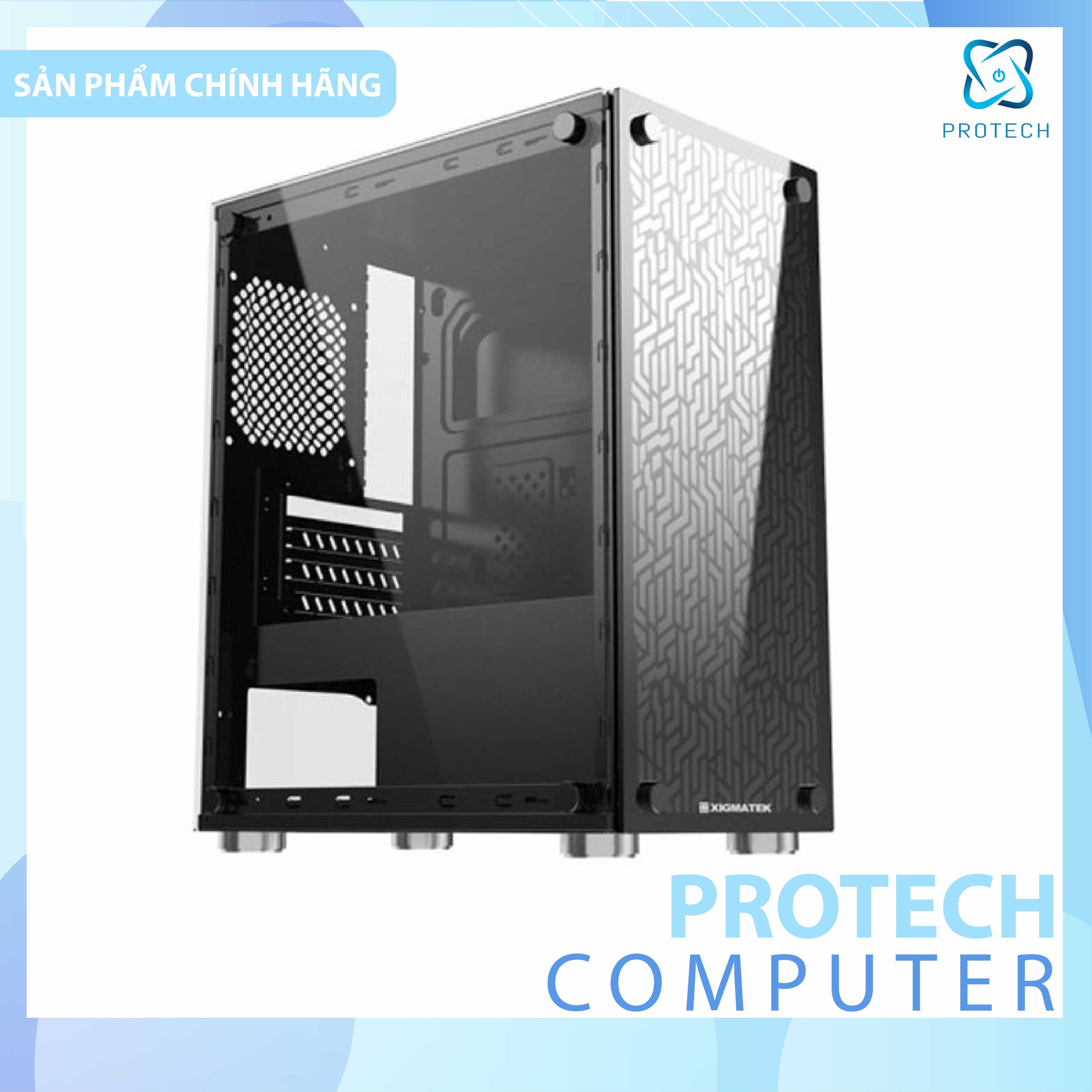 Vỏ Case XIGMATEK NYX (No fan) - M-ATX,  2 mặt kính BH 12 tháng chính hãng.
