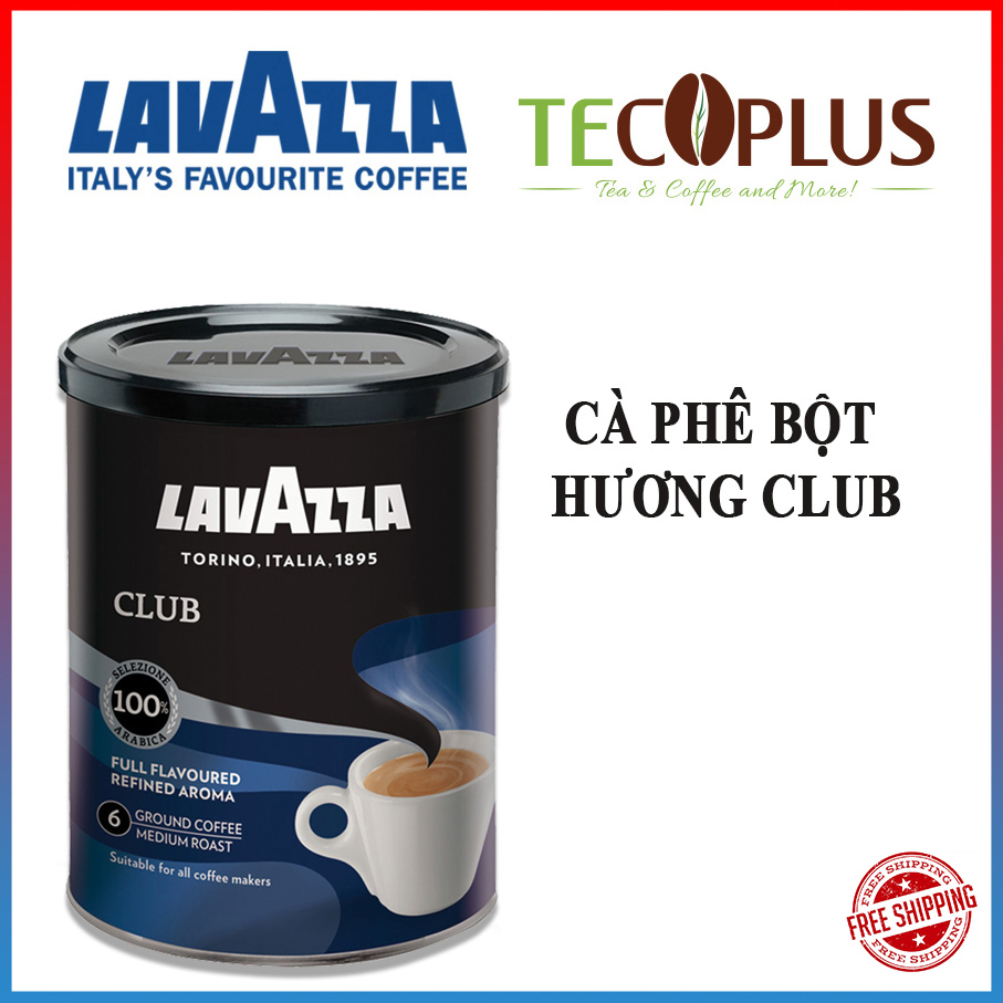 [HCM][HÀNG CHÍNH HÃNG] CÀ PHÊ LAVAZZA CLUB - CÀ PHÊ BỘT HƯƠNG CLUB (Lon 250g)