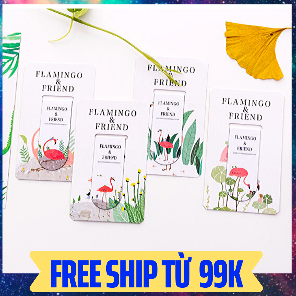 Bookmark nam châm đánh dấu trang flamingo & friend siêu xinh xắn