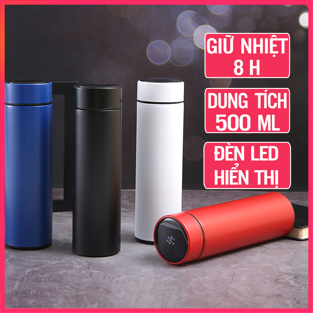 Bình Giữ Nhiệt Học Sinh - Dung tích 500 ml, giữ nhiệt 8h, đèn led hiển thị - Bình giữ nhiệt 500ml, bình giữ nhiệt mini, binh giu nhiet, bình giữ nhiệt cao cấp, bình giữ nhiệt nhỏ gọn, bình giữ nhiệt giá rẻ
