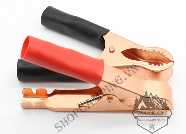 Đầu kẹp acquy, kẹp cá sấu kẹp bình ắc quy 80mm 50A (bộ 2 cái)