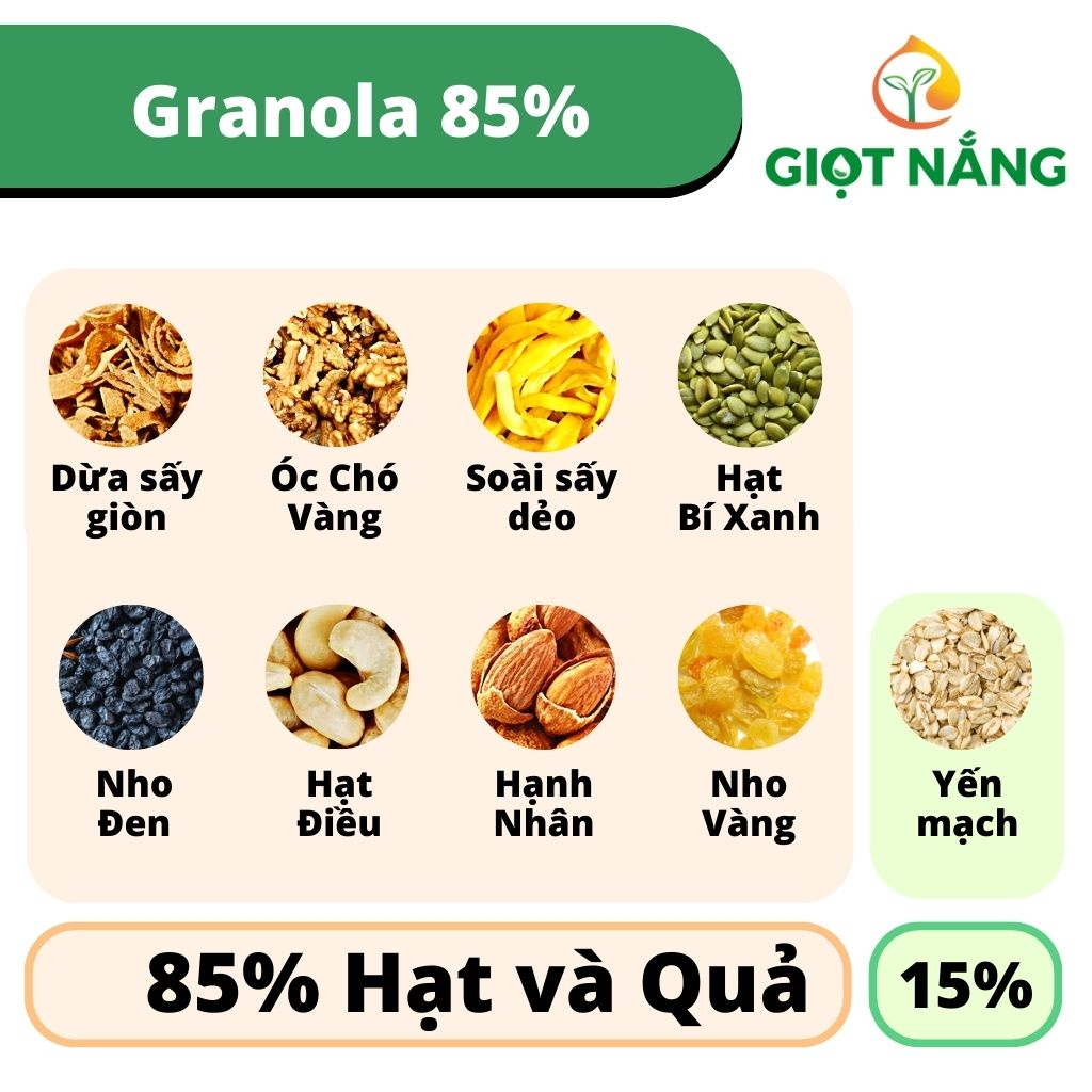 Granola Siêu Hạt Ăn Kiêng Ngũ Cốc Giảm Cân Dinh Dưỡng Eat Clean Không