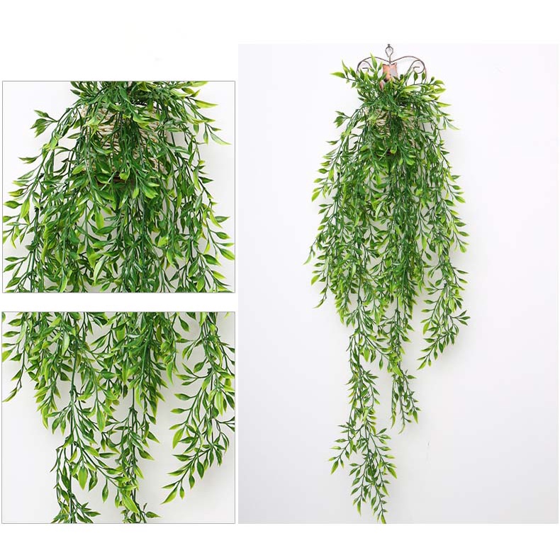 Dây Lá Giả Cành Tre Rủ Nhựa Treo Tường