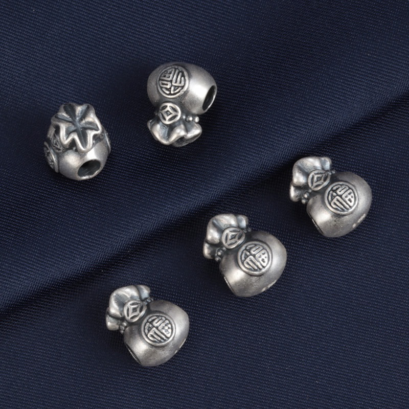 Charm bạc 3d túi tiền họa tiết - mh690