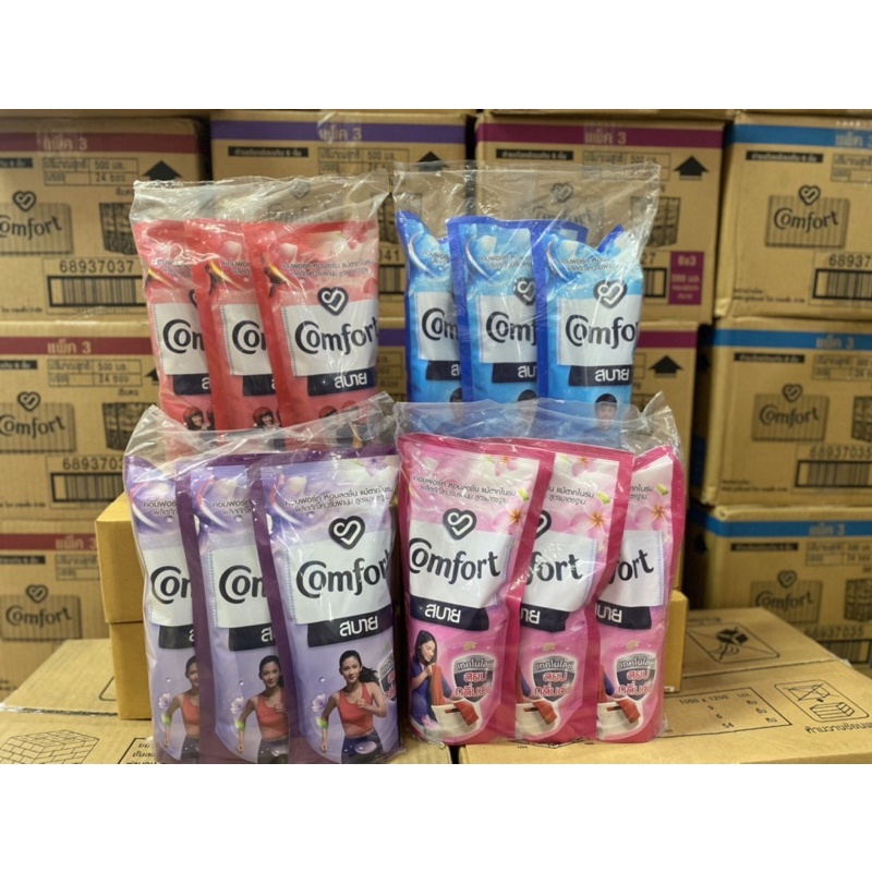 03 túi nước xả vải comfort 500 ml thái lan