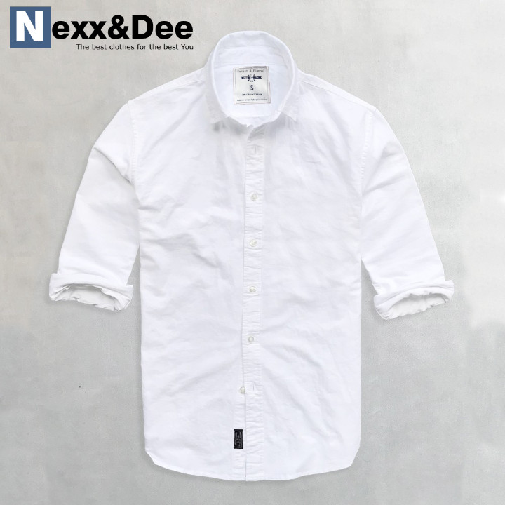 Áo sơ mi nam tay dài màu trắng công sở denim Oxford cao cấp cực đẹp SM03 | Lazada.vn Áo Sơ Mi Nam Tay Dài Màu Trắng Công Sở Denim Oxford Cao Cấp Cực Đẹp Sm03 | Lazada.Vn