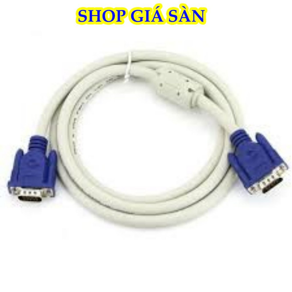 Dây cáp tín hiệu, dây tín hiệu vga 1.5m trắng chống nhiễu. hàng chất lượng cao