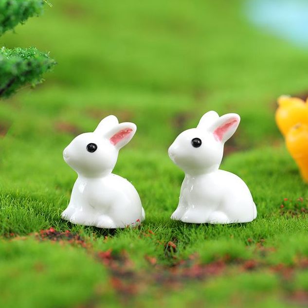 Mô hình thỏ con mini trang trí tiểu cảnh | Phụ kiện sen đá, phụ kiện Terrarium