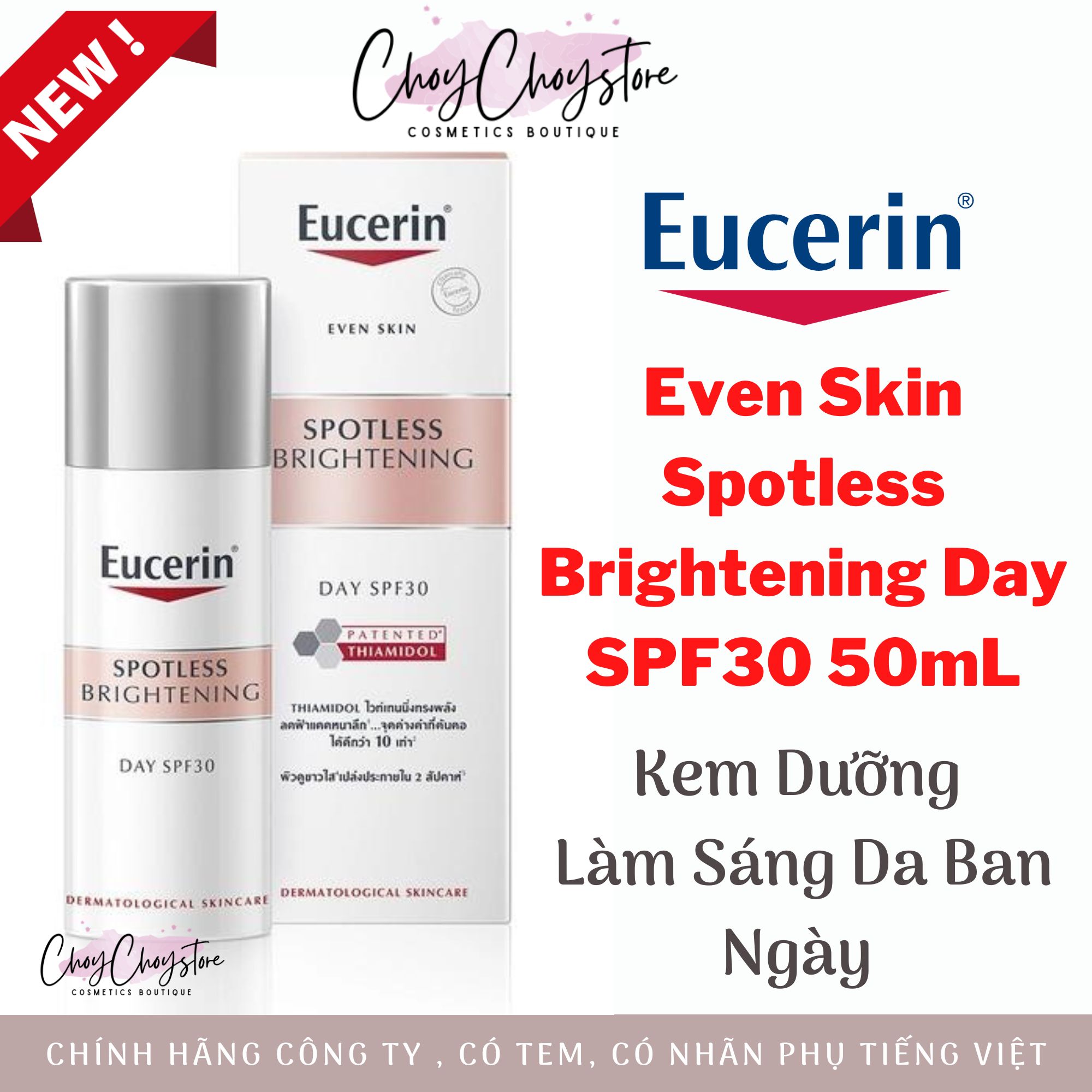 Kem dưỡng trắng eucerin spotless spf30 day 50ml dưỡng trắng da và chống nắng