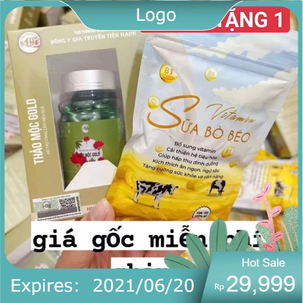Thảo mộc tăng cân gold thượng hạng hộp 60viên tăng 3-7kg