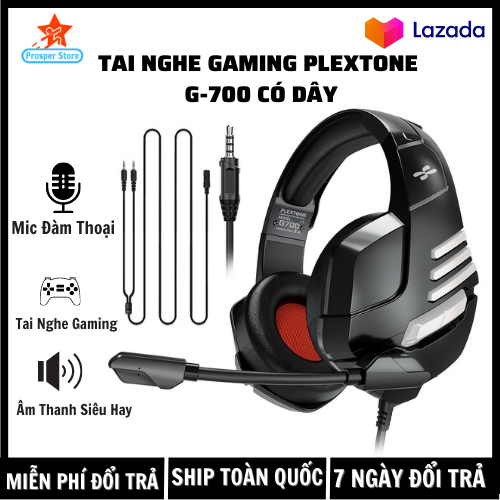 {Free Ship} Tai nghe Gaming G700 - Tai Nghe Choàng Đầu Gaming Plextone G700 - Có Đèn (Bảo Hành 12 Tháng )