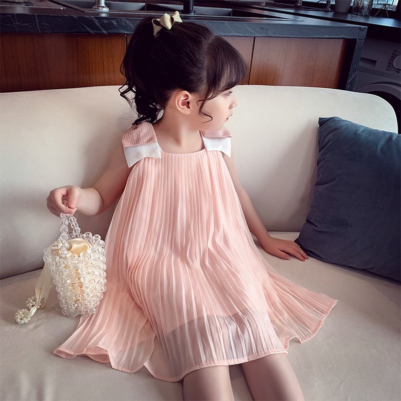 Váy xếp li 2 lớp cho bé gái