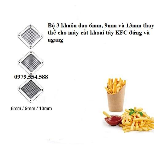 Bộ 3 khuôn lưỡi dao thay thế cho máy cắt khoai tây dạng đứng