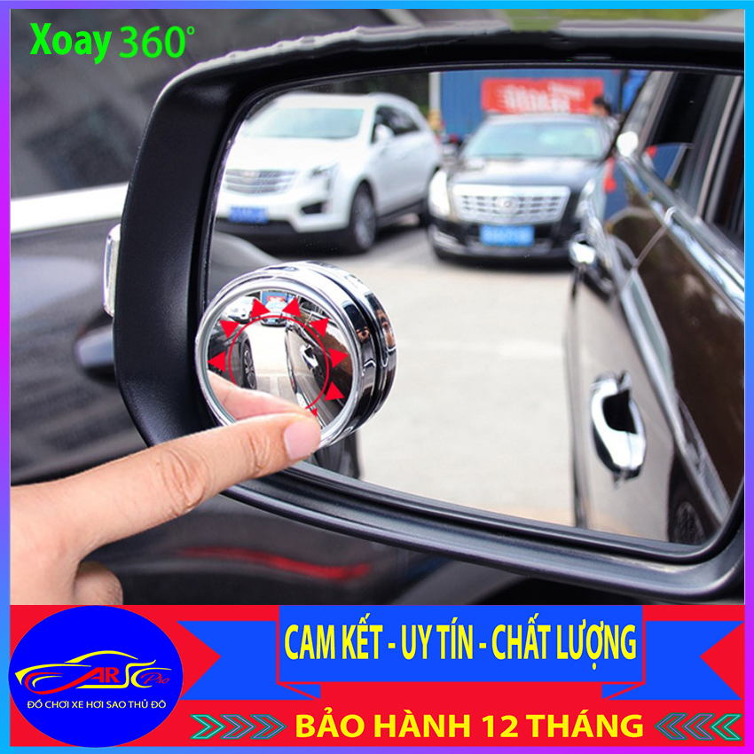 Gương cầu lồi 3R cho xe hơi dán kính chiếu hậu xoay 360 xóa điểm mù của xe  V37