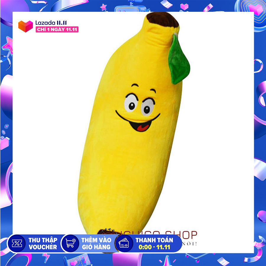 Gối ôm hình chuối mặt cười ngẫu nhiên size 60cm