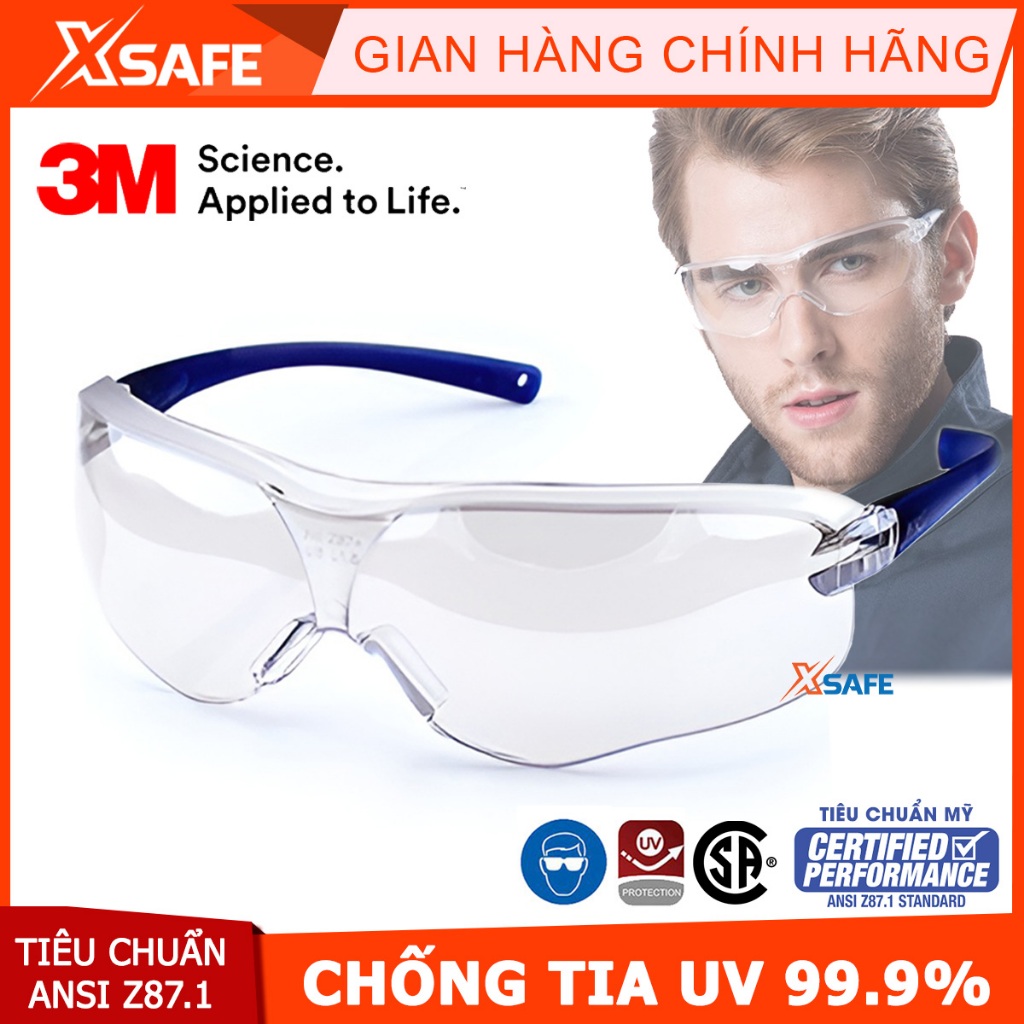 [HỎA TỐC] Kính bảo hộ 3M V34 kính chống tia UV, chống bụi, chắn gió, chống xước, đọng sương mắt kính trong suốt kính y tế kính bảo hộ đi xe kính đi xe