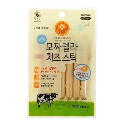 Xúc Xích Phô Mai cho chó mèo Mozzarella Bow Wow 70g