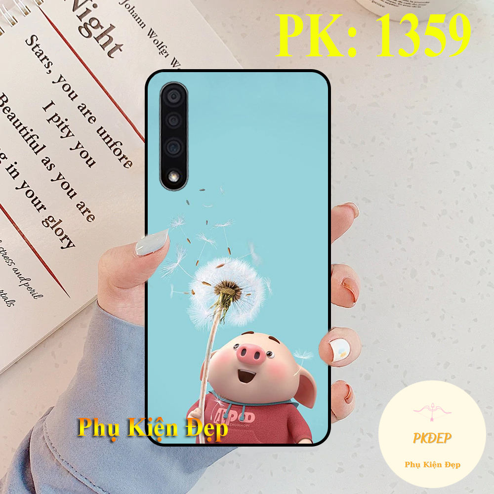 Ốp lưng Vsmart Live dẻo đen in hình chú heo dễ thương