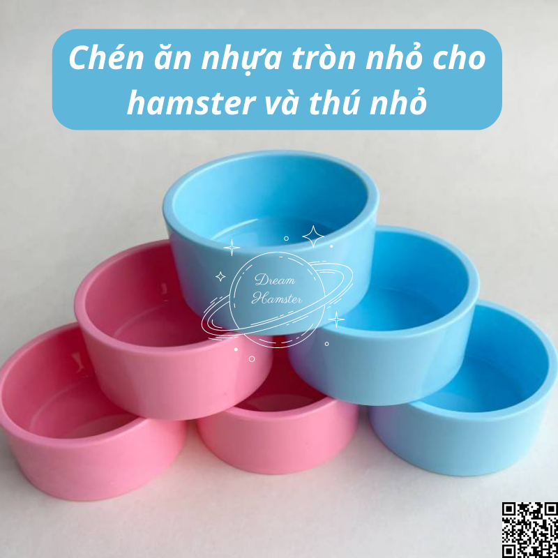 Chén ăn nhựa tròn nhỏ cho hamster