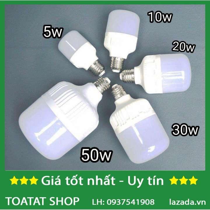 Combo 5 bóng 50w, 5 bóng 30w, 5 bóng 12w tích điện