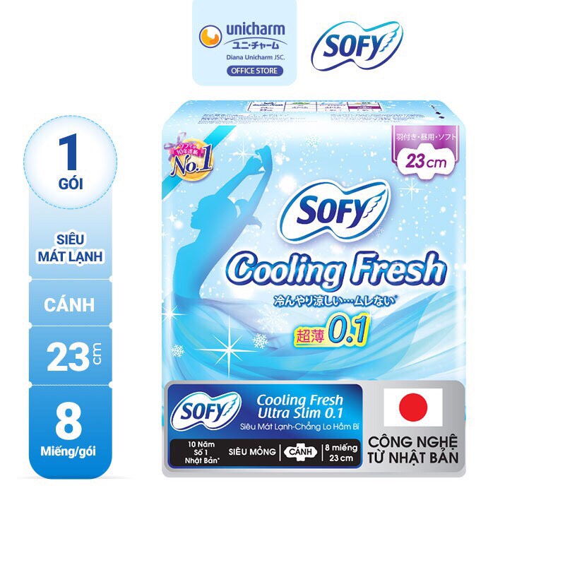 Băng vệ sinh Sofy Cooling Fresh 23cm gói 8 miếng