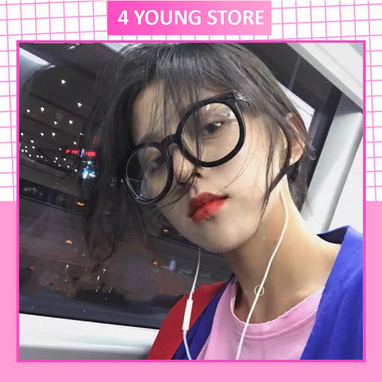 Kính cận thời trang xu hướng mới năm 2020, mắt kính không độ bảo vệ mắt chống tia UV, gọng kính có thể lắp được tròng cận và bền bỉ chịu va đập tốt - Kính giả cận 041