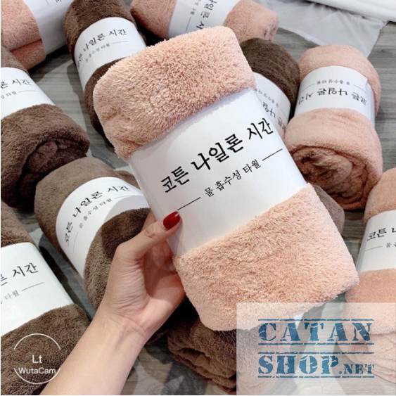 [HCM]Khăn tắm lông cừu hàn quốc cao cấp 70x140 cm chất bông siêu mềm mịn thấm nước cực nhanh Loại 1 GD389-KhanHQ-Ktam