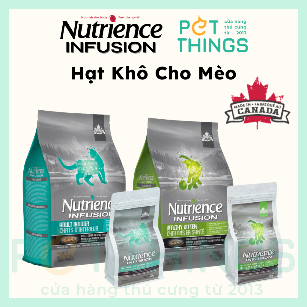 Thức Ăn Hạt Cho Mèo Nutrience Infusion Từ Canada