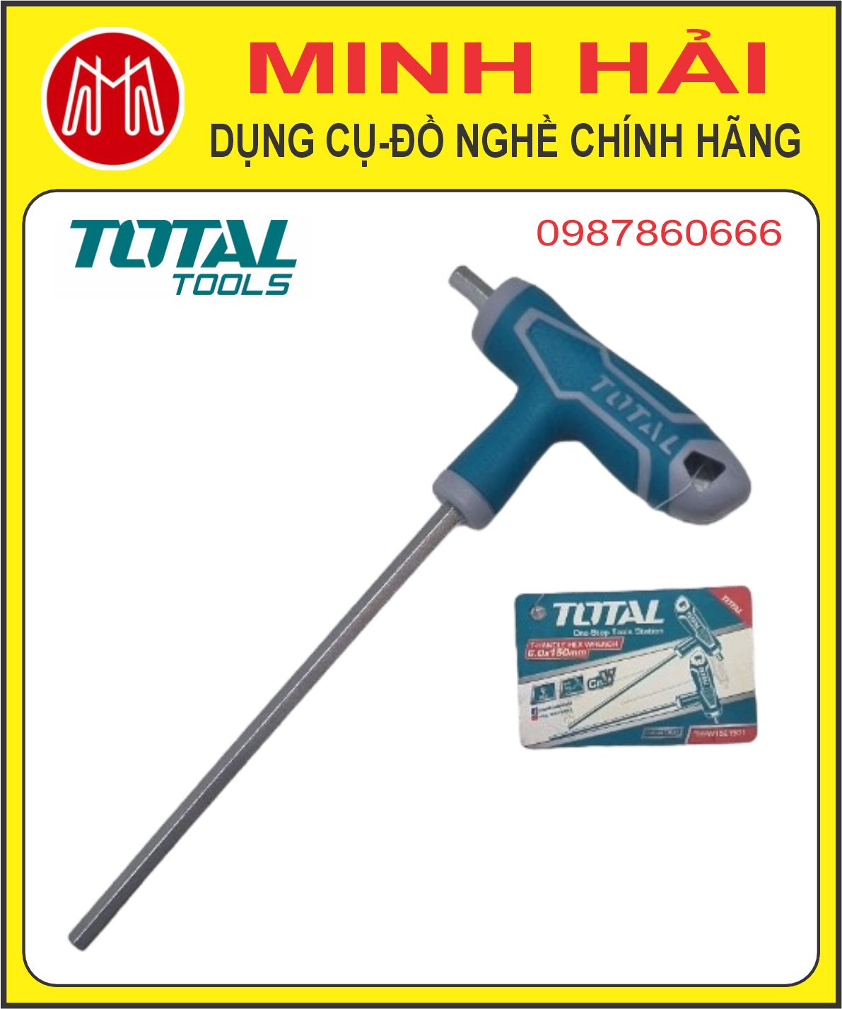 Cần típ chữ T đầu lục giác, lục giác hoa TOTAL