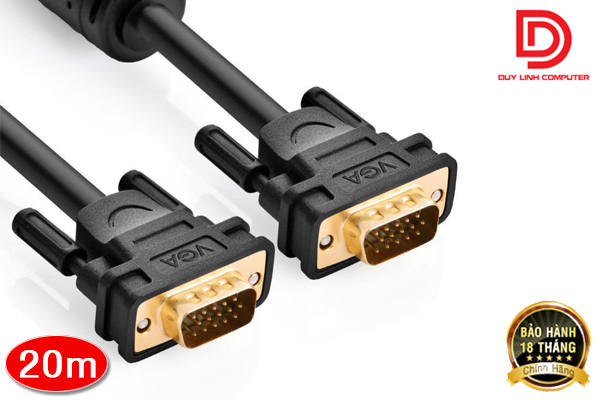 Ugreen 11635 20m màu đen cáp tín hiệu 2 đầu vga