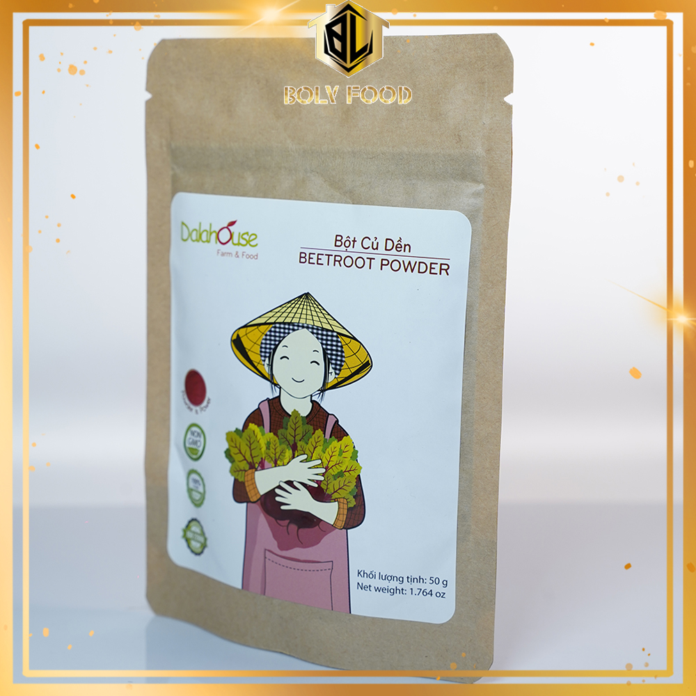 Bột củ dền Dalahouse - Nguyên liệu làm bánh pha chế đồ uống bổ máu 50Gr