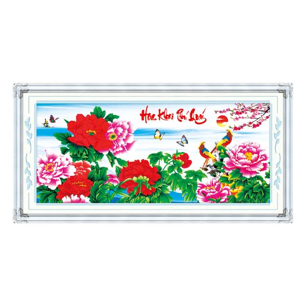 Tranh đính đá mẫu đơn hoa khai phú quý 77380
