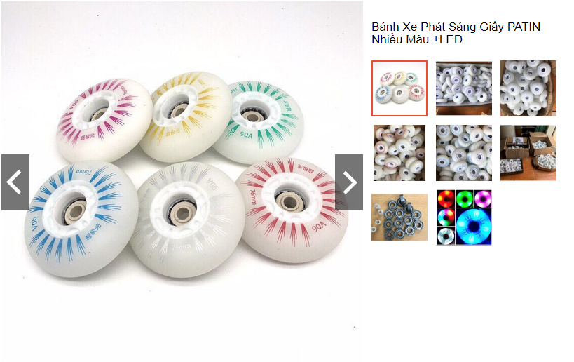 Bánh xe giày patin có đèn phát sáng