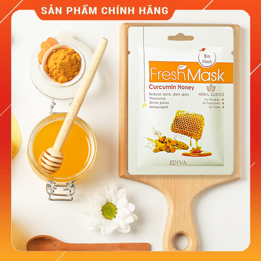 Mặt nạ sinh học fresh mask - tinh chất nghệ mật ong hộp 3 miếng