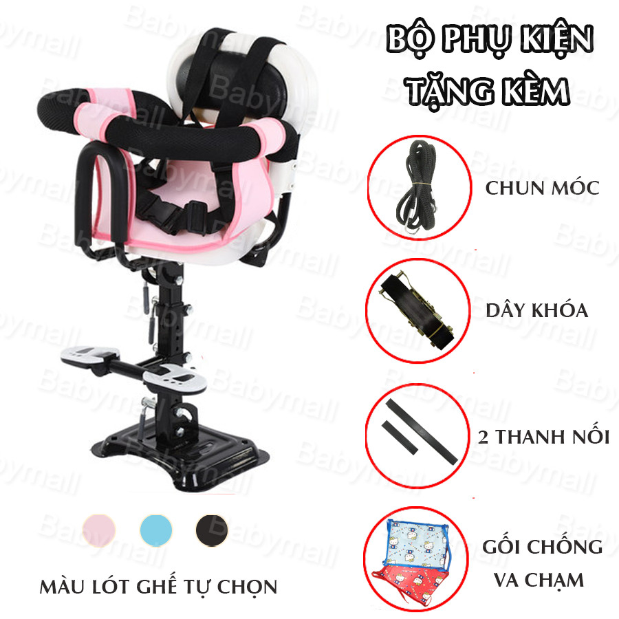 Ghế ngồi xe máy cho bé XN60 XN80 XN128 Ghế cho bé ngồi xe máy phù hợp cho xe ga Vision, SH, Lead, Vespa,Xe điện các loại - 7
