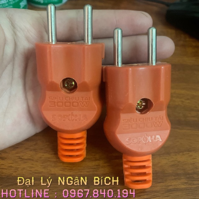 Phích cắm điện siêu chịu tải, chống vỡ, chống va đập sopoka 3000w