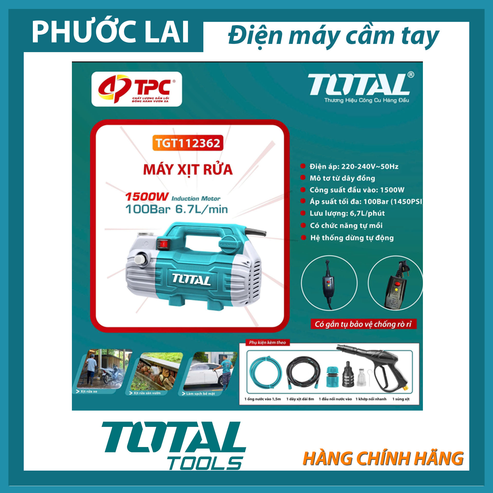 Total Tgt112362 Washing Machine with Leak-Proof Capacitor Giá 3,756,000 Đồng*Miễn phí vận chuyển