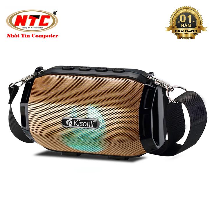 Loa bluetooth kisonli led-904 tws kết nối cùng lúc 2 loa - hỗ trợ thẻ nhớ/usb/aux/fm - hãng phân phối chính thức - nhất tín computer