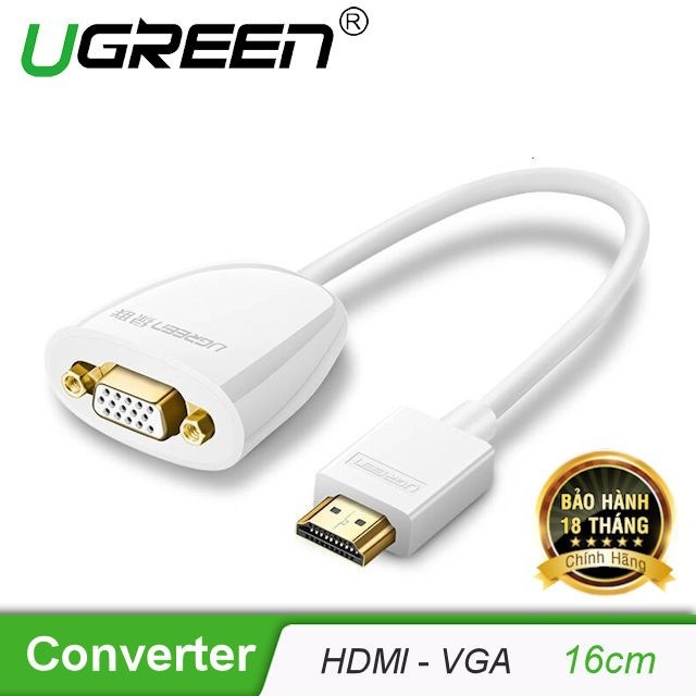 Cáp chuyển hdmi sang vga ugreen 40252 - hdmi to vga