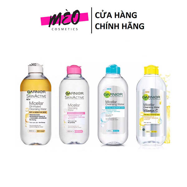 Tẩy Trang Garnier Micellar Cleasing water 400ml pháp🌟Loại cặn bụi bẩn🌟Sạch sâu🌟Cung cấp nước🌟Ganier🌟tay trang🌟