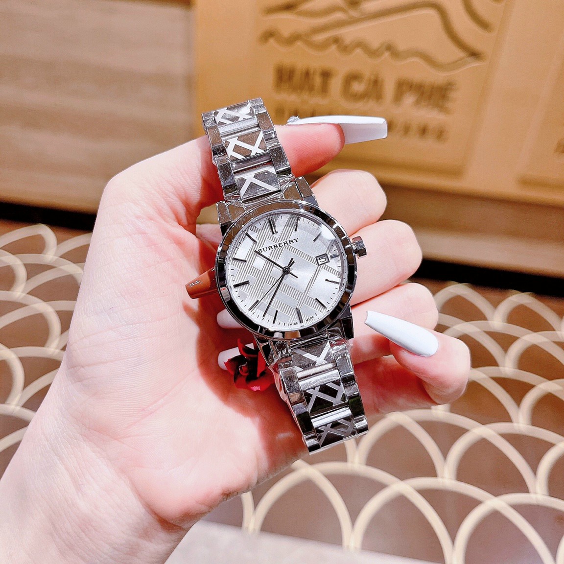 [HCM]Đồng hồ nữ dây kim loại Buberry BU9108 chống nước  vỏ thép không gỉ size 34mm fullbox  đồng hồ nữ cao cấp