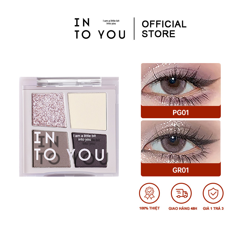 INTO YOU Bảng phấn mắt bắt sáng Into You bốn màu tông đất thời trang tinh tế trẻ trung cho nữ
