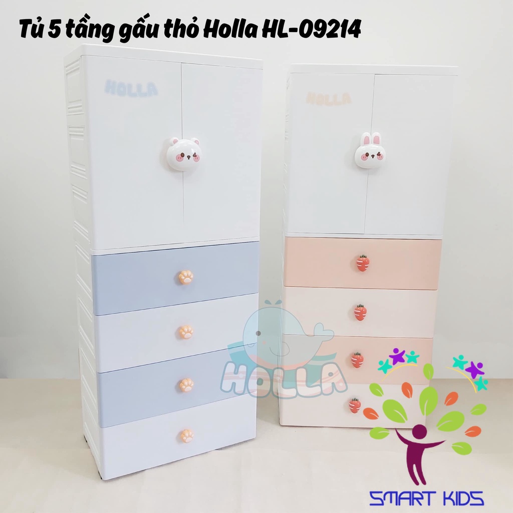 Tủ 5 Tầng Gấu Thỏ Holla HL-09214