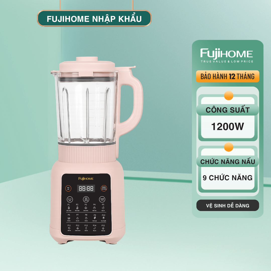 Fujihome sm01b-9-functional cooking blender power 1200  w spill-proof cover over heat protection-Nationwide warranty - Thương hiệu FujiHome Giá 830,000 Đồng*Miễn phí vận chuyển